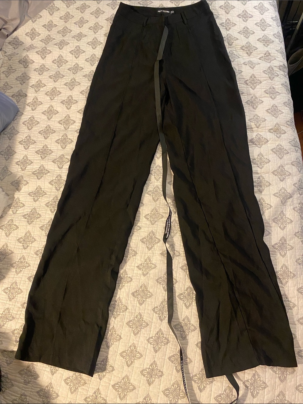 PrettyLittleThing Black straight Leg Dress Pants